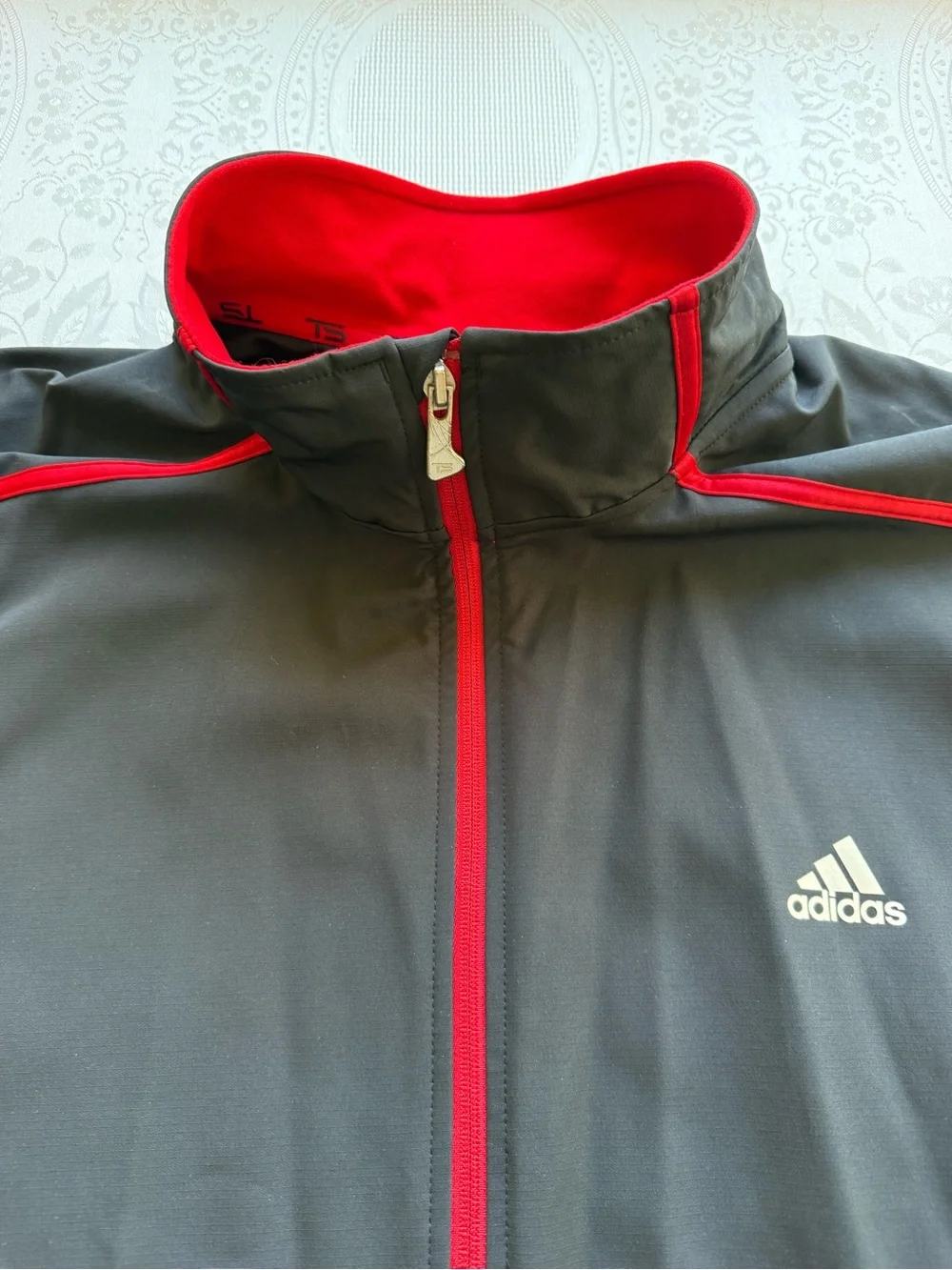 Adidas Formotion Men’s Size 3XL Black Active Track Jacket Red Trim Full-Zip Coat